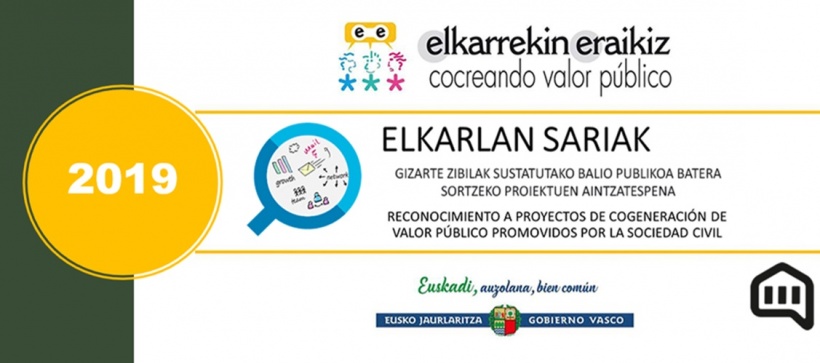 El 21 de octubre de 2019 se publicÃ³ en el BOPV la convocatoria de los Premios Elkarlan 2019.